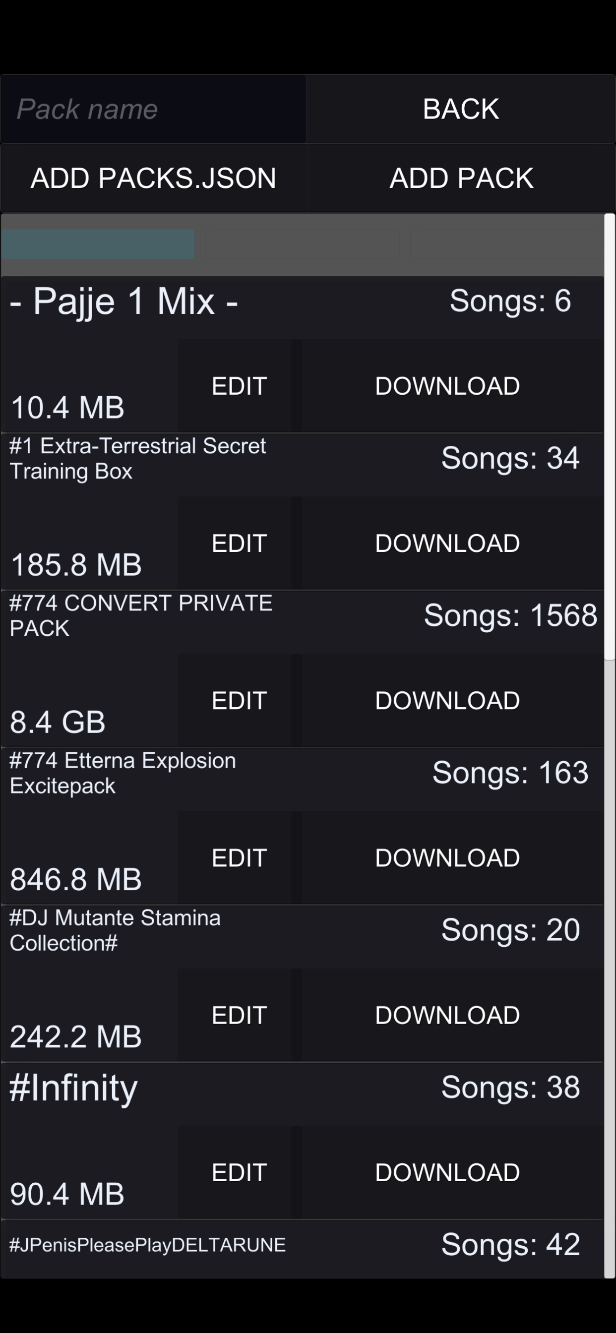 InTap Download Screen